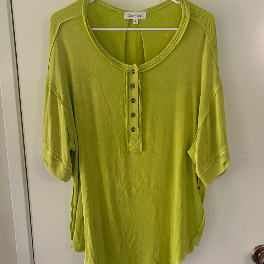 Vibrant Green Button Down Shirt by Sewn and Seen